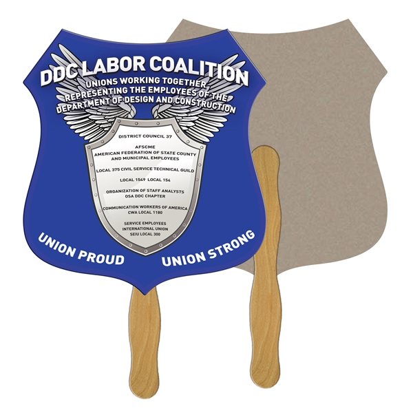 Promotional Crest Recycled Stock Fan - Paper Products