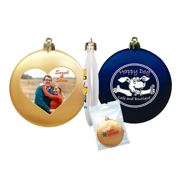 Promotional 3 Flat Shatterproof Ornament With Multiple Color Choices