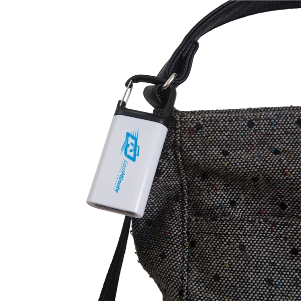 aerial view a white clip on pull - apart plastic flashlight, image 5 of 5