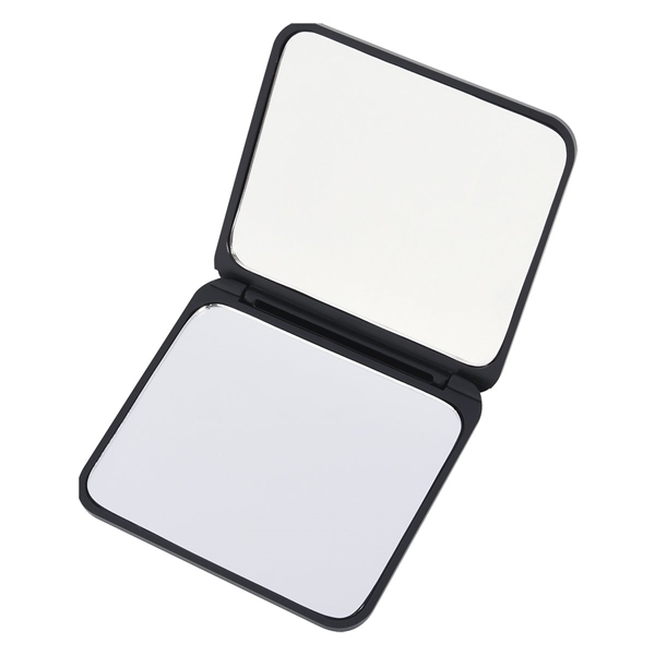 aerial view a solid black compact mirror with dual magnification, image 4 of 4
