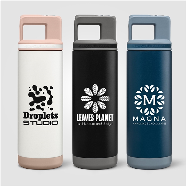 Grosche Alpine Stainless Steel Removable Straw Flip n' Sip Bottle - 20oz  $28.48