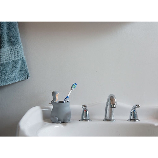 aerial view a group of gray hippo pen holder, image 2 of 2