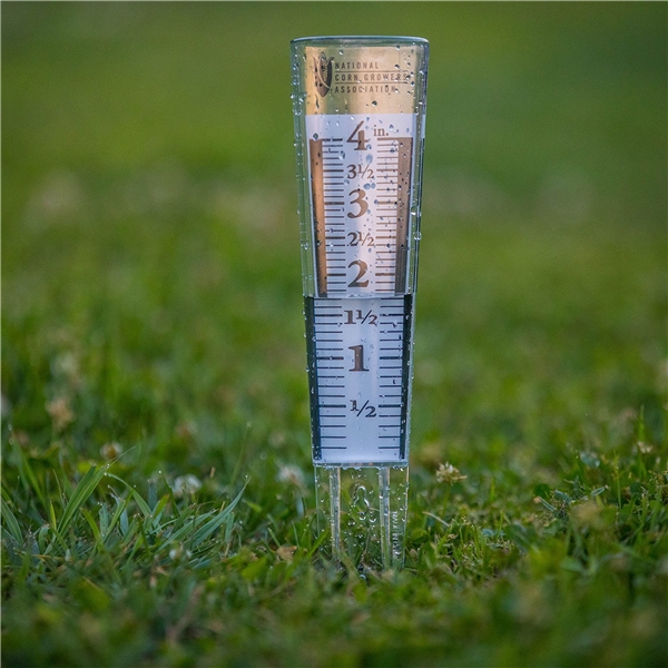aerial view a clear-white 4 magnifying rain gauge, image 2 of 4