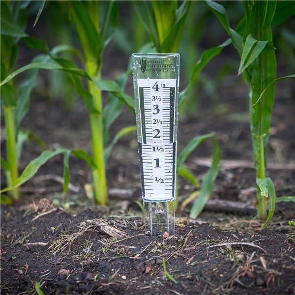 aerial view a clear-white 4 magnifying rain gauge, image 4 of 4