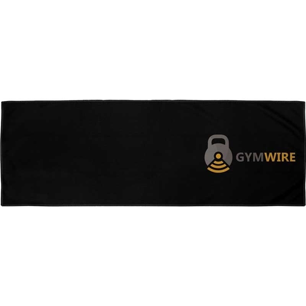 aerial view a black hyper - evaporative kool cooling towel, image 2 of 2