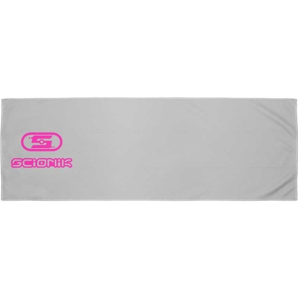 aerial view a gray hyper - evaporative kool cooling towel, image 2 of 2