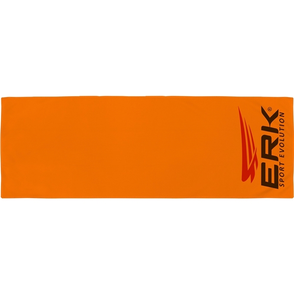 aerial view a neon orange hyper - evaporative kool cooling towel, image 2 of 2