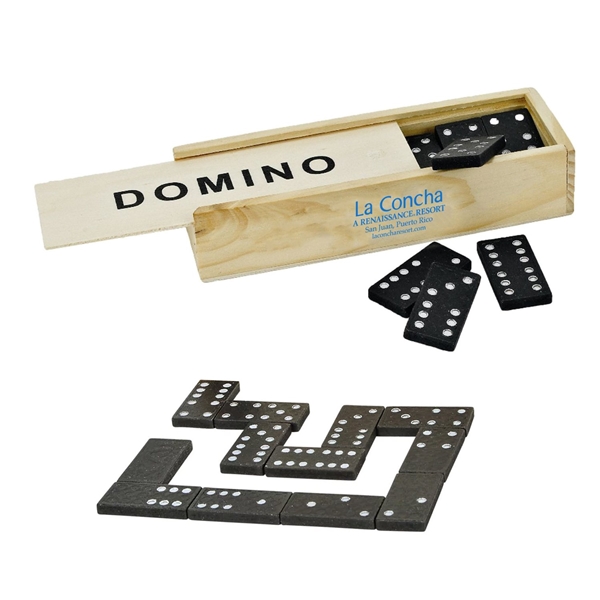 Promotional Domino Set with Wooden Case