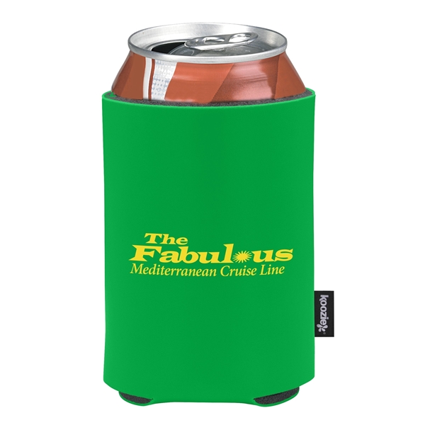aerial view a lime custom promotional deluxe collapsible koozie cup holder, image 4 of 4