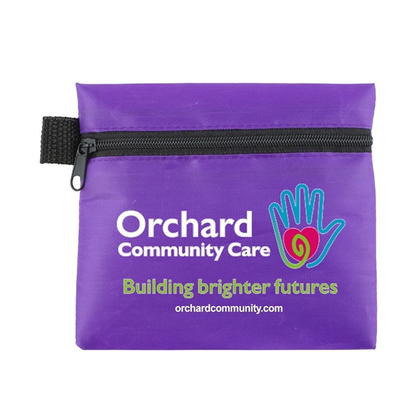 aerial view a purple 5 w x 4-1/4 h - small zipper storage pouch, image 2 of 2