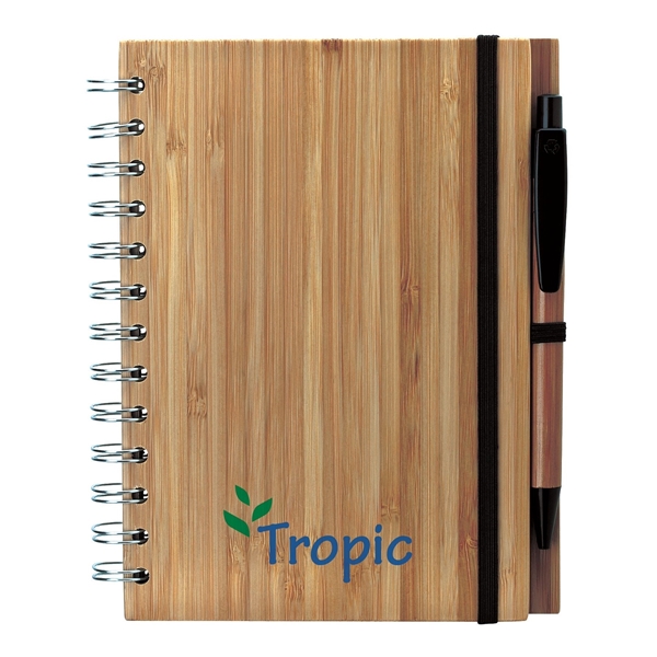 Promotional Albany Bamboo Notebook Pen