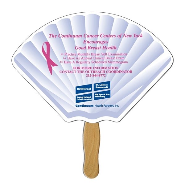 Promotional Shell Shaped Hand Fan - Paper Products