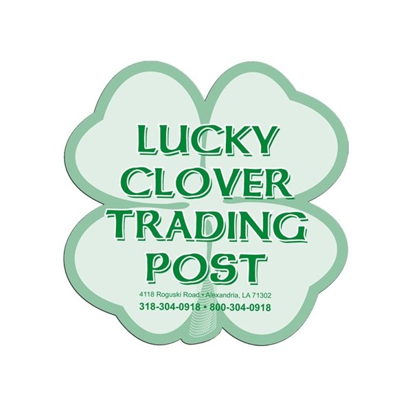Promotional Clover Shaped Fan Without A Stick - Paper Products