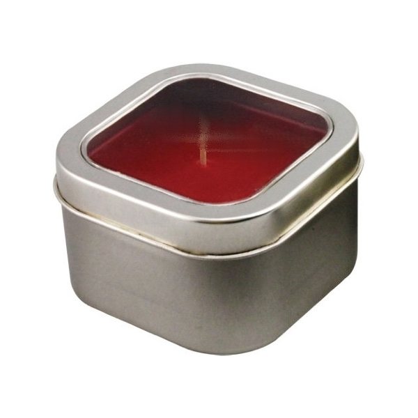 Promotional Aromatherapy Candle 8 oz Tin With Window Lid