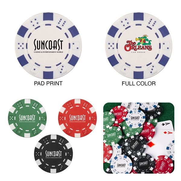 Promotional Composite Poker Chips with Card Design