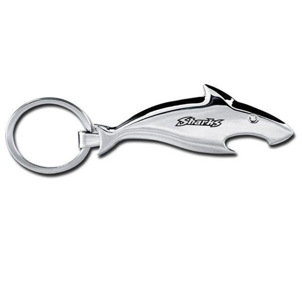 Promotional Metal Shark Bottle Opener Keychain