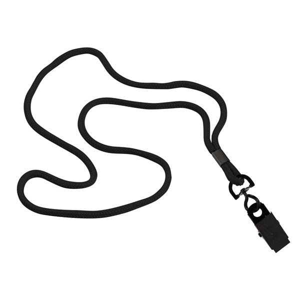 Promotional 1/8 Polyester Cord Lanyard with Bulldog Clip