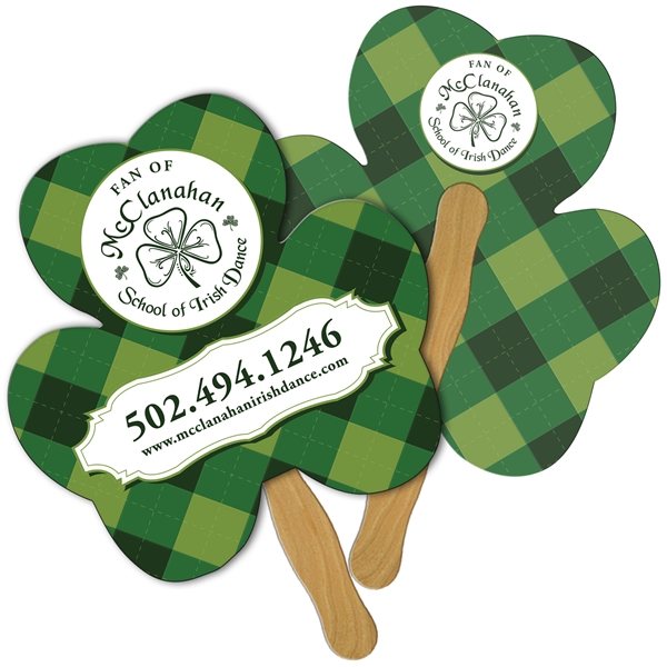 Promotional Shamrock Fast Fan - Paper Products - (2 Sides)