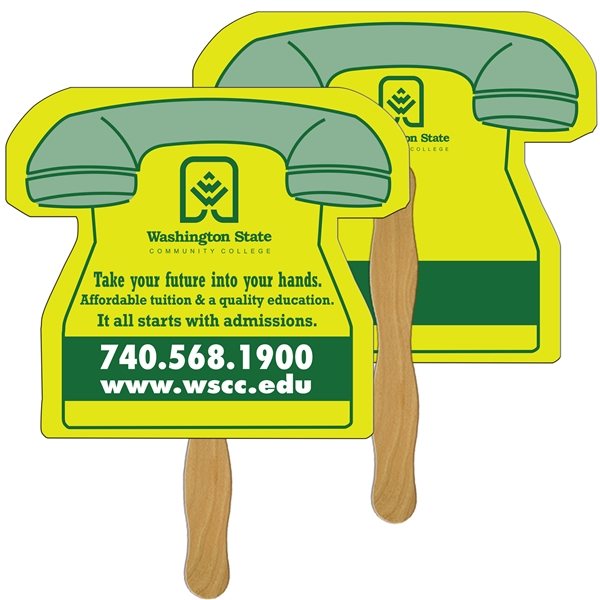Promotional Phone Fast Fan - Paper Products - (2 Sides)