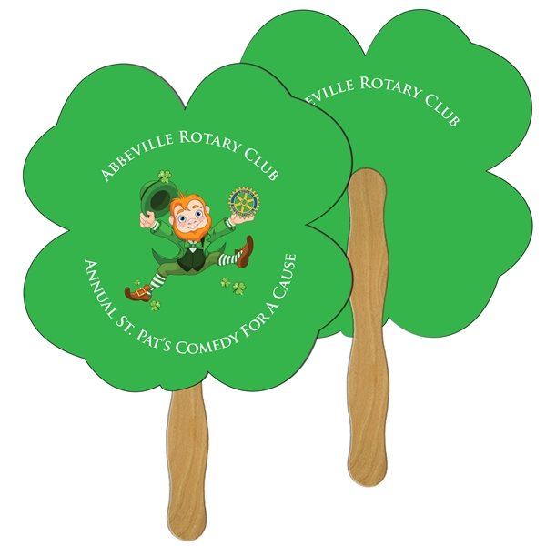Promotional Clover Fast Fan - Paper Products - (2 Sides)