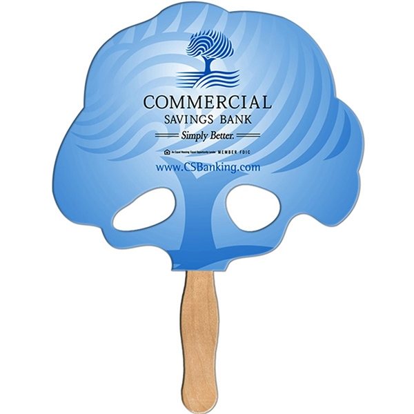 Promotional Tree Digital Auction Fan - Paper Products