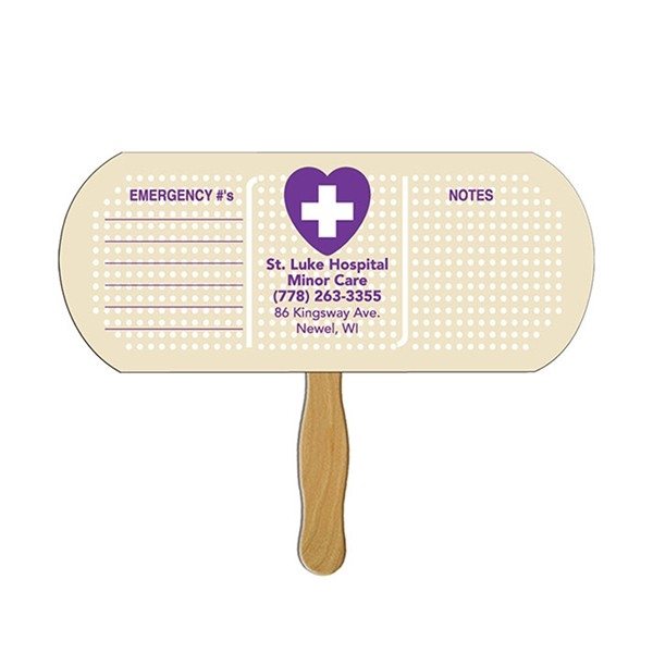 Promotional Band Aid Digital Auction Fan - Paper Products