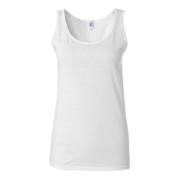 Promotional Gildan - Junior Fit Softstyle Tank Top - WHITE