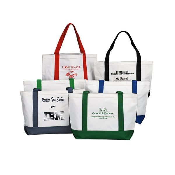 Promotional Canvas Boat Tote with Hand Shoulder Straps