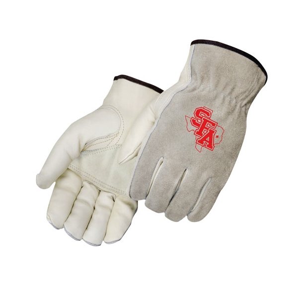 Promotional Driver Gloves with Grain Leather Patched Palm / Smoke Split Leather Back