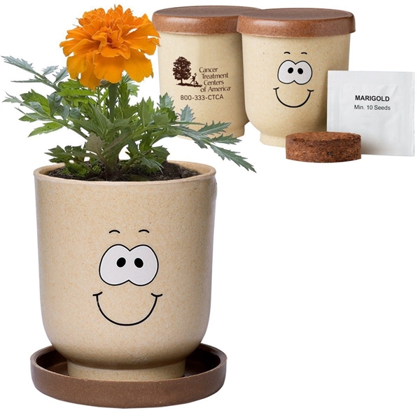 Customized Goofy Grow Pot Eco Planter W Marigold Seeds 2 51
