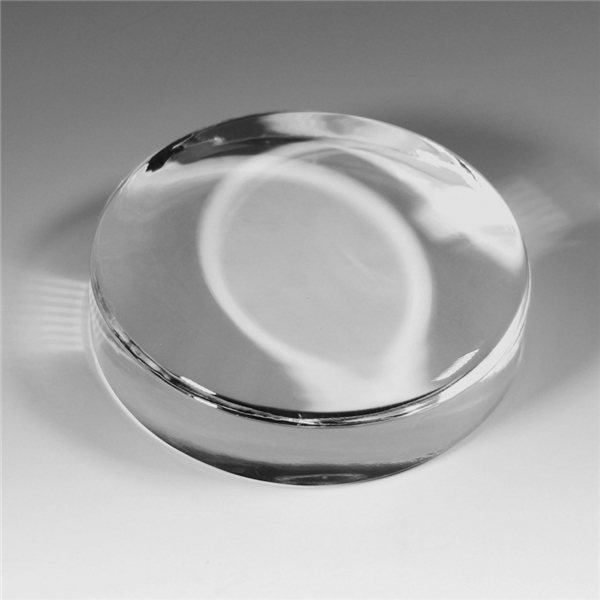 Promotional Prestige Round Glass Paperweight - Screen Imprint 2 7/8 Dia