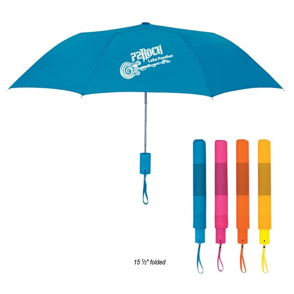Promotional 42 Arc Neon Telescopic Folding Umbrella