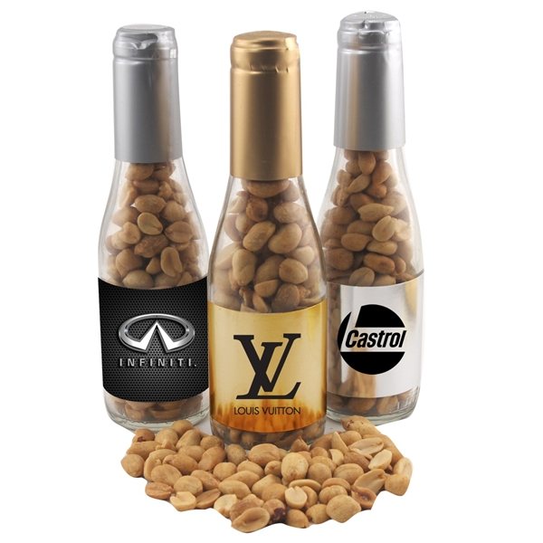 Small Champagne Bottle with Peanuts