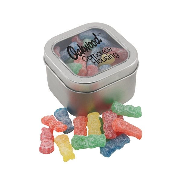 Promotional Large Window Tin with Sour Patch Kids