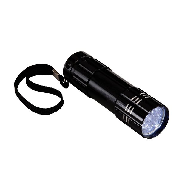 Promotional 9 LED metal flashlight