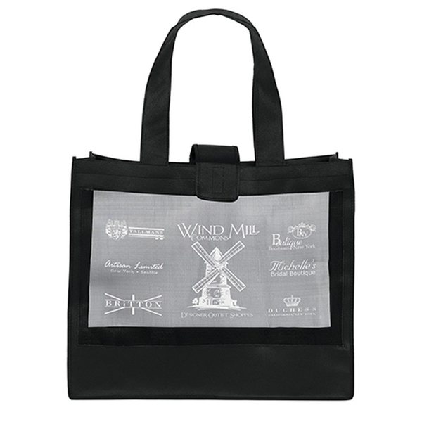Promotional Black Polypropylene Grand Tote Bag