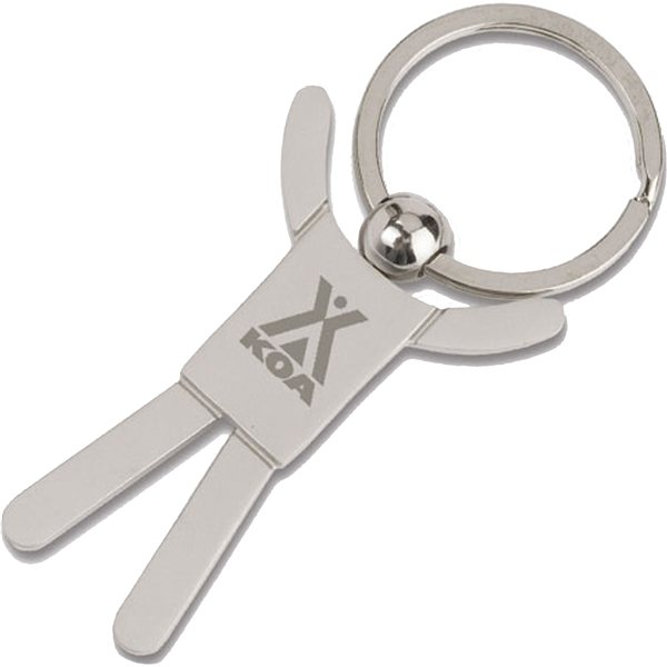Promotional Silver Stickman Key Tag