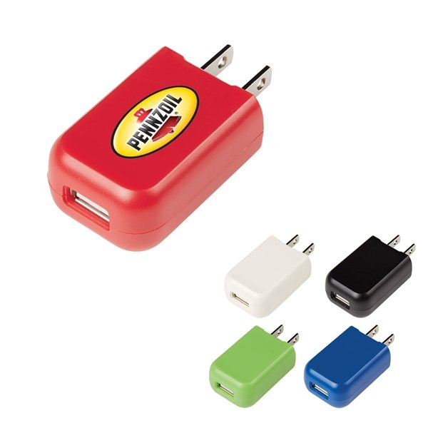 Promotional UL Listed Rectangular USB A / C Adapter