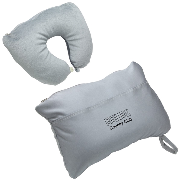 Promotional Gray Cuddle Up Pillow