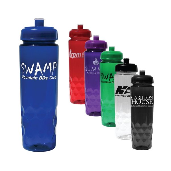 24 oz Poly-Saver PET Bottle with Push 'n Pull Cap Standard