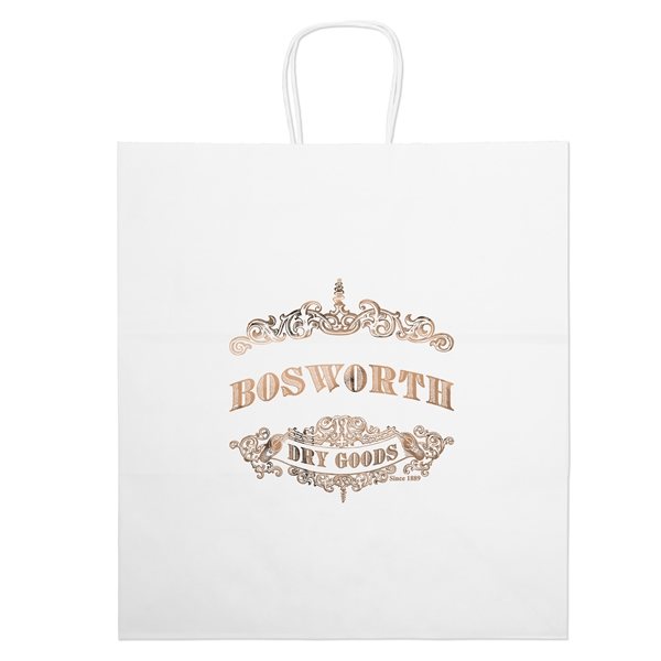 Promotional White 100 Recyclable Kraft Brute Bag