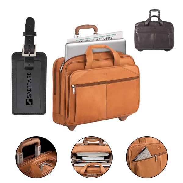 solo walker leather rolling case