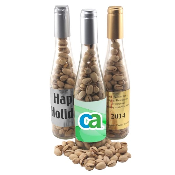 Promotional Large Champagne Bottle with Cashews