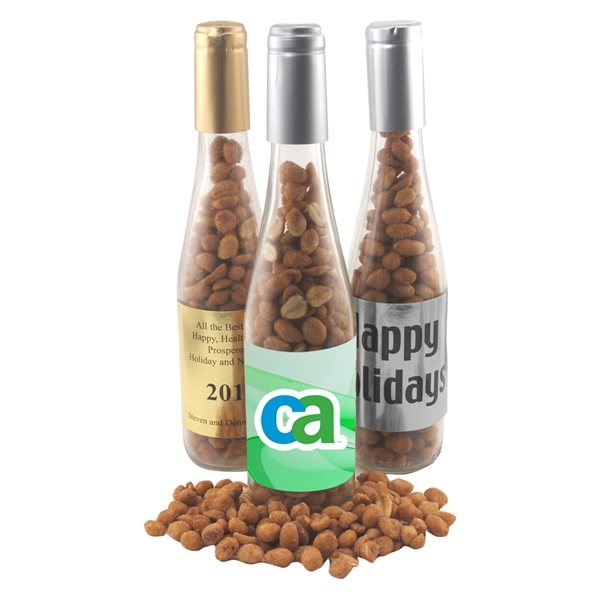 Promotional Large Champagne Bottle with Honey Roasted Peanuts