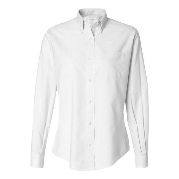 Promotional Van Heusen Ladies Long Sleeve Oxford Shirt - WHITE
