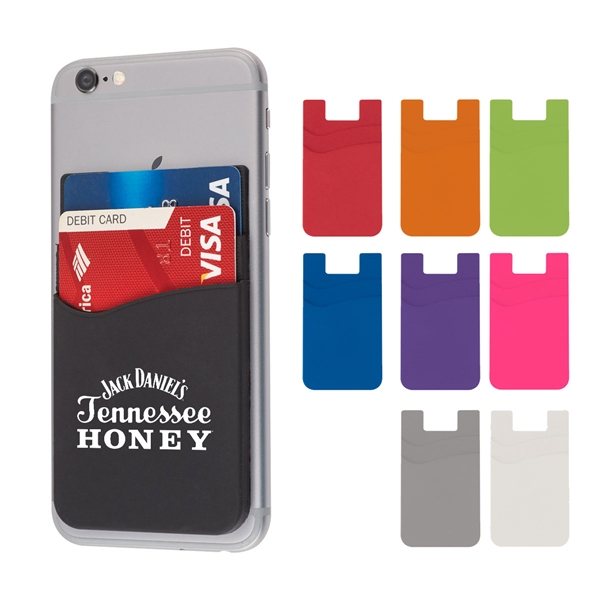 Promotional Dual Pocket Silicone Phone Wallet