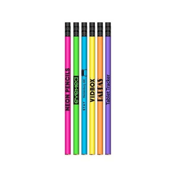 Neon Pencils 2 HB Lead Pencils - Neon Barrel Colors