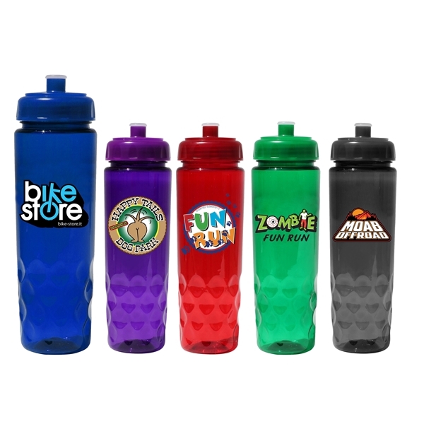 24 oz Poly-Saver PET Bottle with Push 'n Pull Cap, Full Color Digital 4 ...