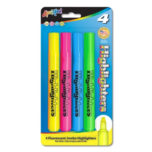 Promotional Set of 4 Brite Spots Highlighters - Assorted Colors