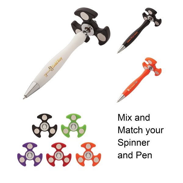 Promotional Hover Fidget Spinner Top Plunge - Action Pen
